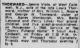 1960 Newark Evening News Obituary: Jennie Viola Thorward