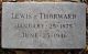 Lewis Thorward: Headstone